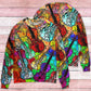 Guitar Scroll Bubble Colorful Art – Sweater - Ugly Christmas Sweater