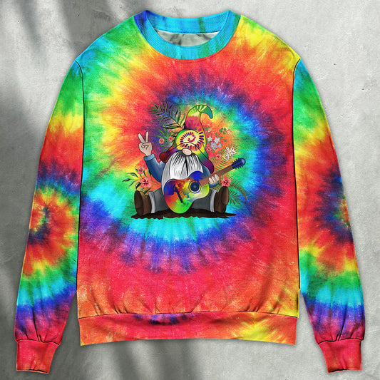 Hippie Power Of Music Gnome Style – Sweater - Ugly Christmas Sweater
