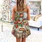 Dog Lover Merry Xmas – Women's Summer Sleeveless V-Neck Camisole Dress