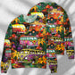Hippie Bus Peace Life Colorful Art – Sweater - Ugly Christmas Sweater