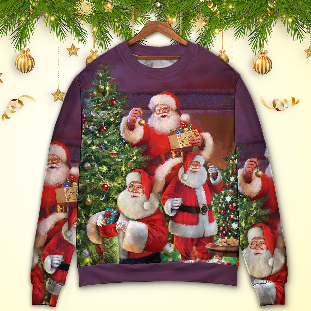 Christmas Funny Santa Gift Happy Style – Sweater - Ugly Christmas Sweater