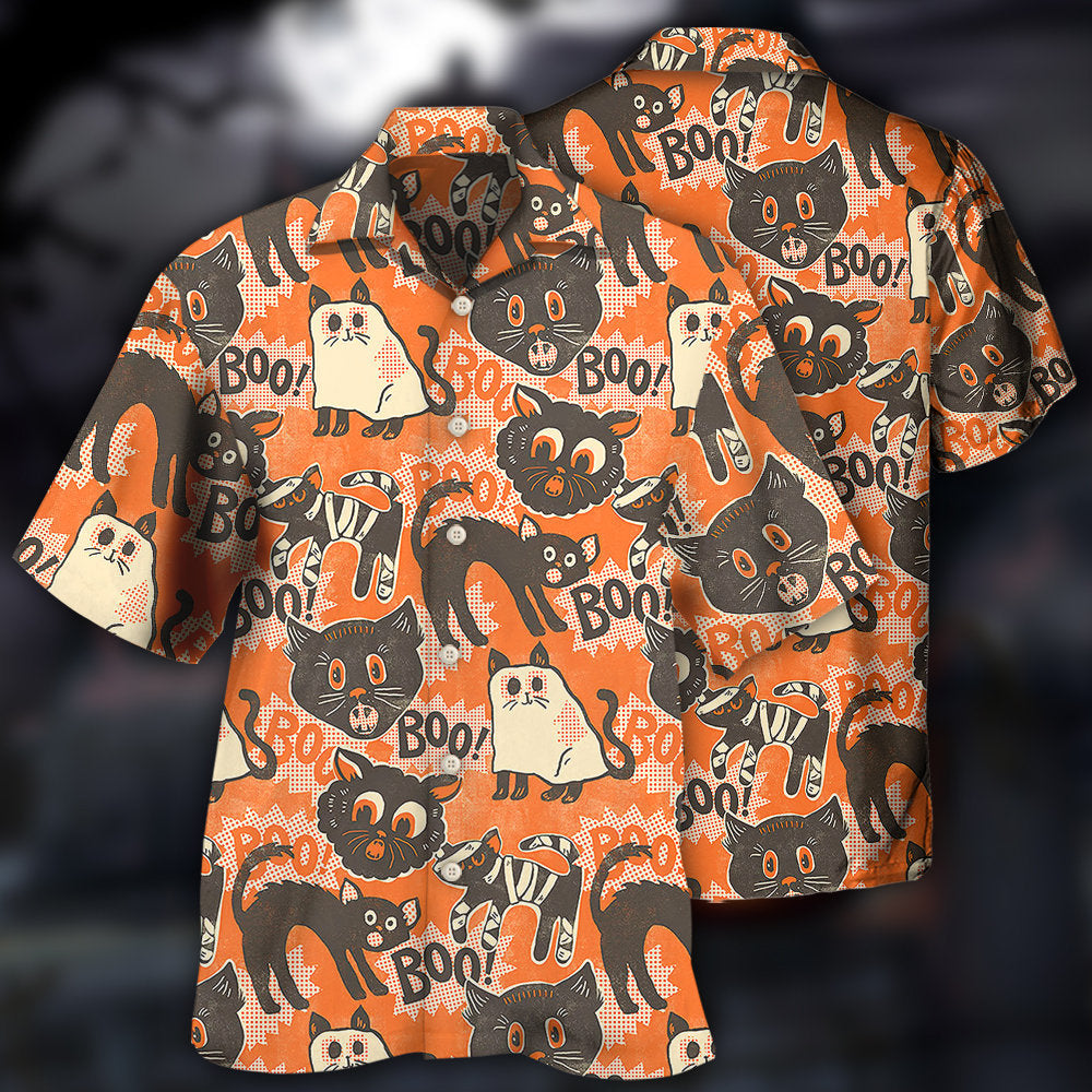 Halloween Boo Spooktacular Scaredy Cat – Hawaiian Shirt