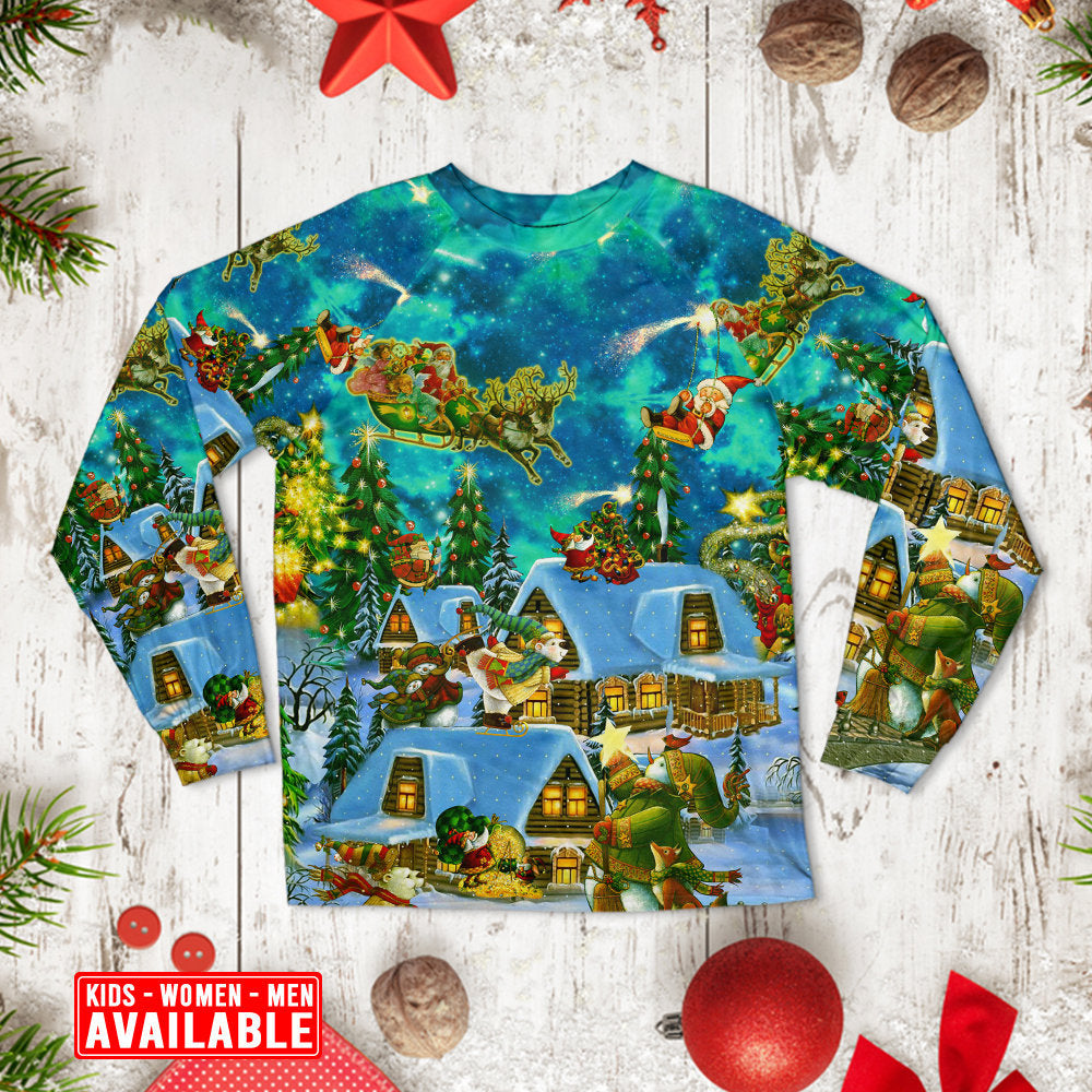 Christmas The Magical Night - Pajamas Long Sleeve - Owls Matrix LTD