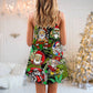 Hippie Santa Holiday Vibes – Women's Summer Sleeveless V-Neck Camisole Dress