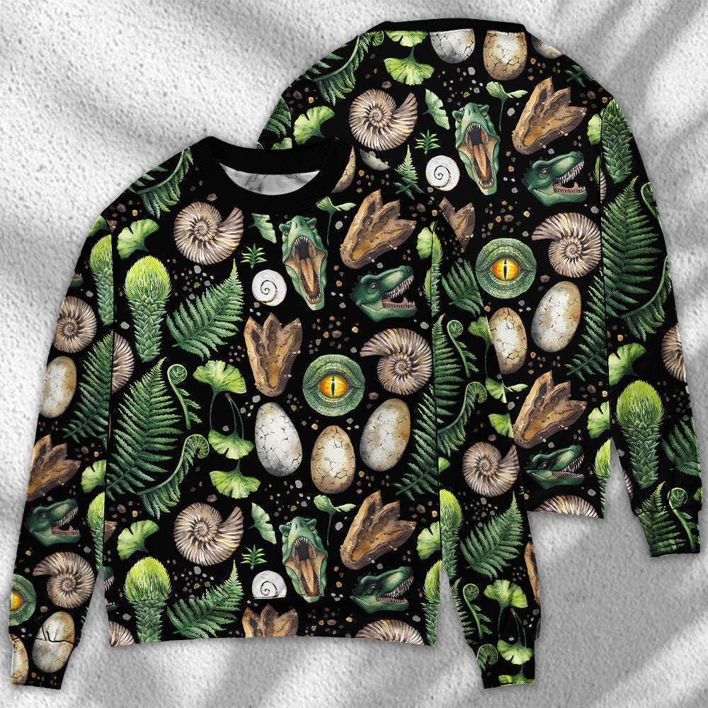 Dinosaur Abstract Pieces Black Style – Sweater - Ugly Christmas Sweater
