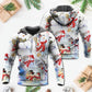 Snowman Merry Christmas Classic - 3D Hoodie