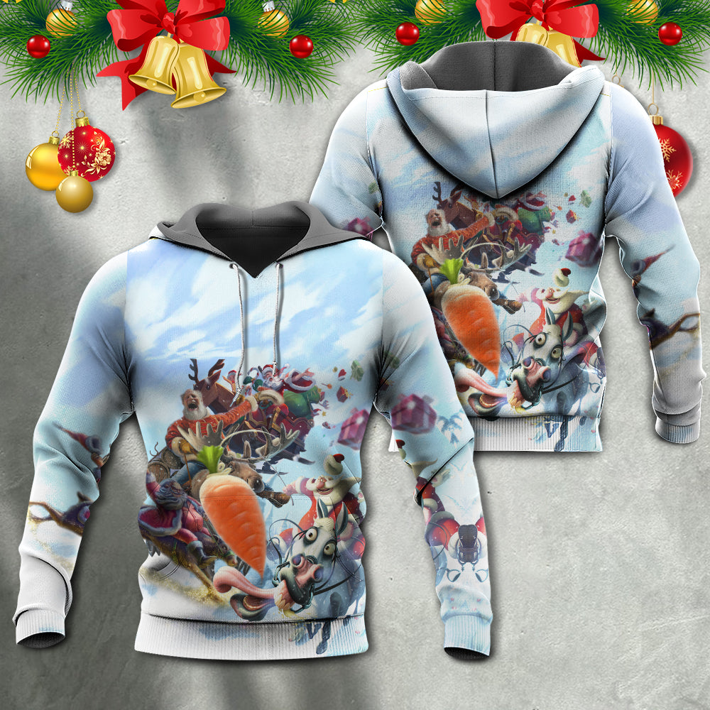 Christmas Santa Happy Funny Xmas - Hoodie