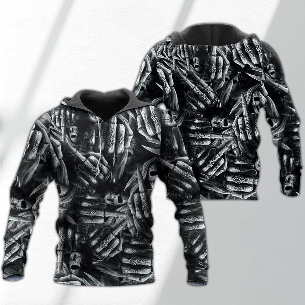 Skull Life And Mortality Quote - 3D Hoodie