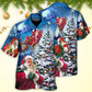 Christmas Santa Story Holiday Is Coming Art – Hawaiian Shirt