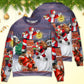 Christmas Having Fun With Santa Gift Art – Sweater - Ugly Christmas Sweater