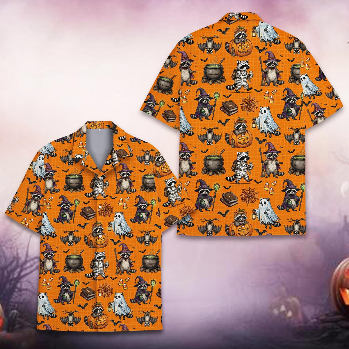 Spooky Halloween Ghost Pumpkin Black Cat Fall – Hawaiian Shirt