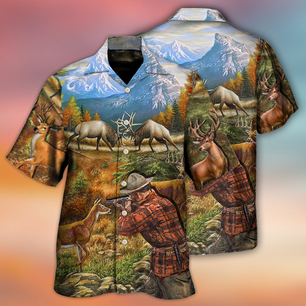 Hunting Deer Cool Outdoor Art – Hawaiian Shirt