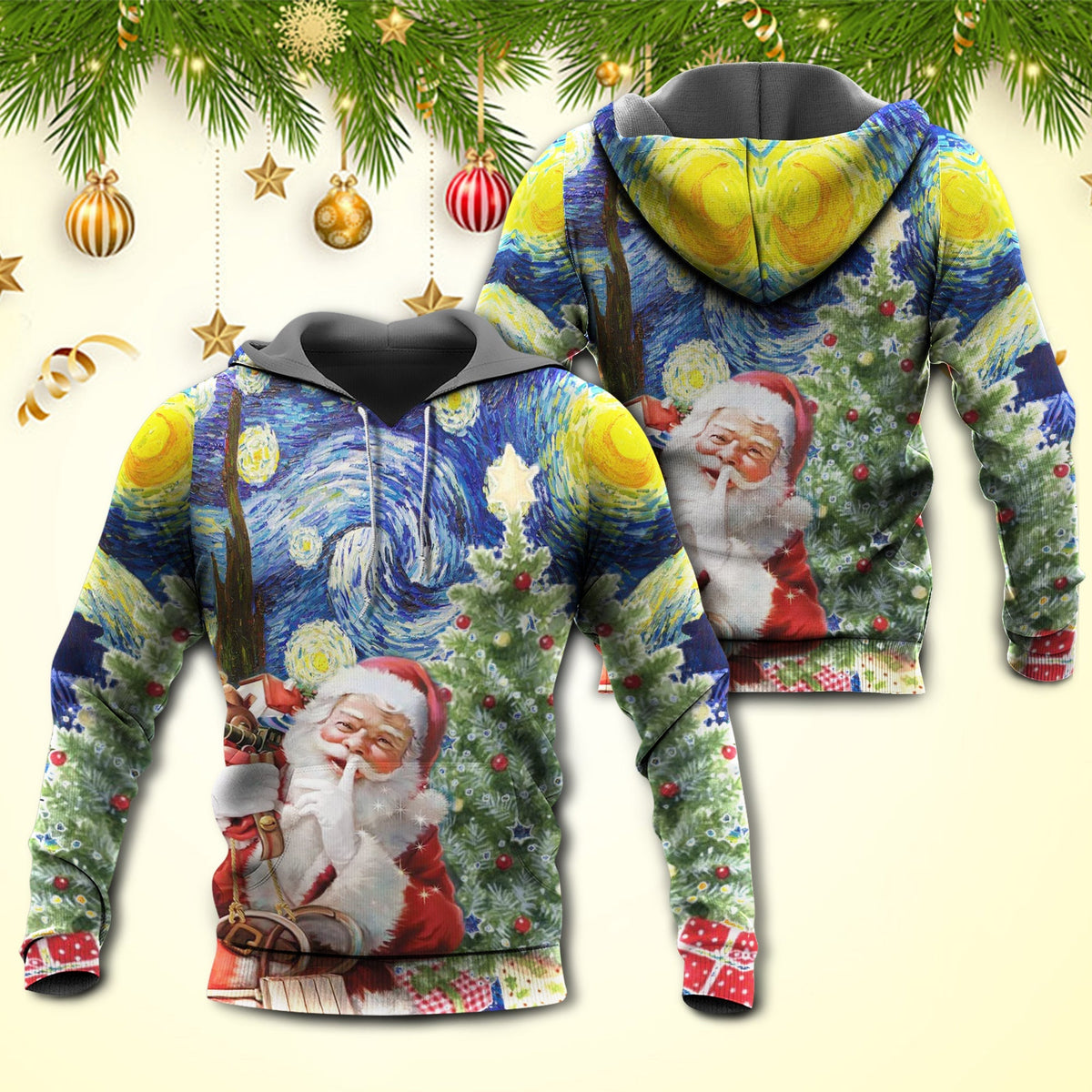 Christmas Secret Gift Quote Art – 3D Hoodie