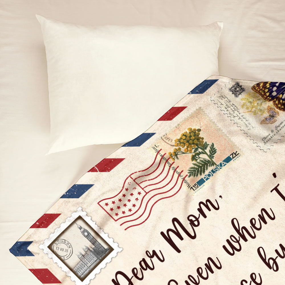 Dear Mom Daughter Love Letter Flannel Blanket For Living Room And Bedroom Styling