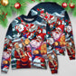 Christmas Santa With Electric Guitar – Sweater - Ugly Christmas Sweater