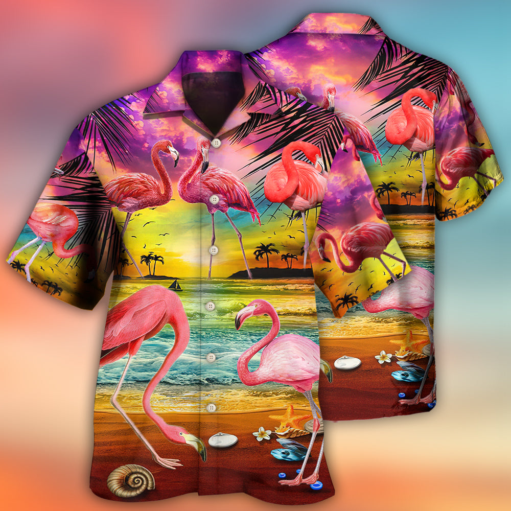 Flamingo Paradise Summer Tropical Style – Hawaiian Shirt