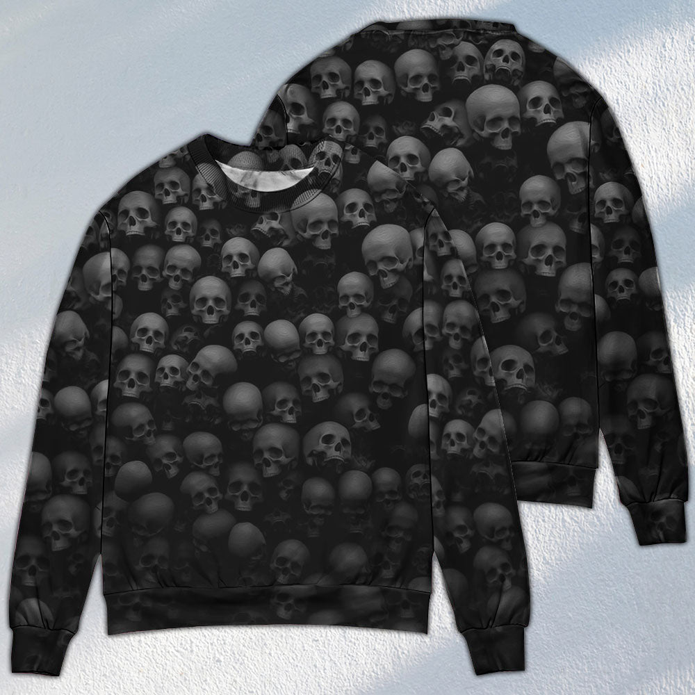 Skull Bold Rebel Attitude Art – Sweater - Ugly Christmas Sweater