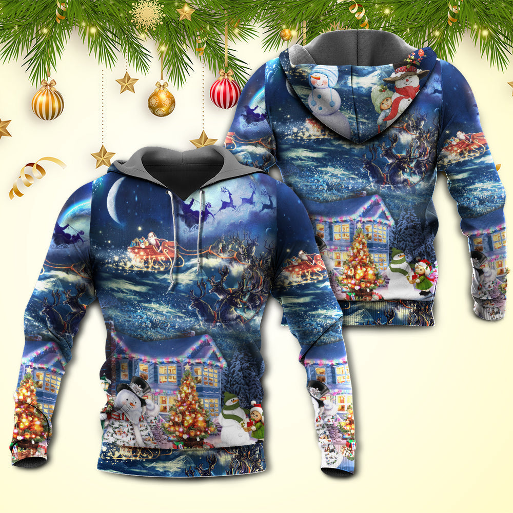 Christmas Family Love Glow Art – 3D Hoodie