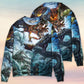 Epic Dragon Battle Fantasy Art – Sweater - Ugly Christmas Sweater