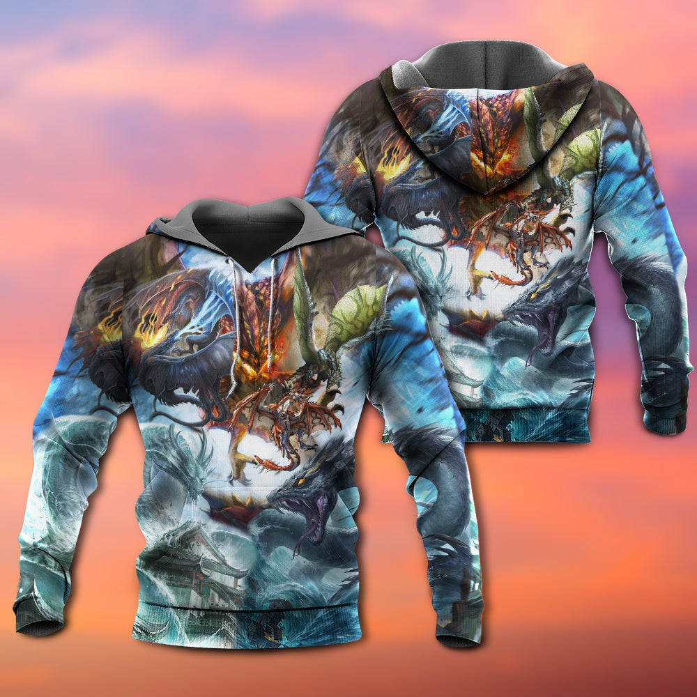Dragon Battle Of Gods - 3D Hoodie