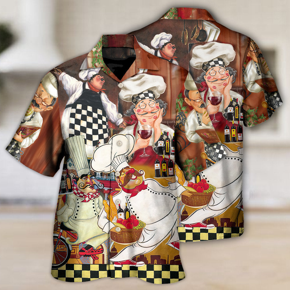 Funny Chef Cooking Vintage Kitchen - Hawaiian Shirt