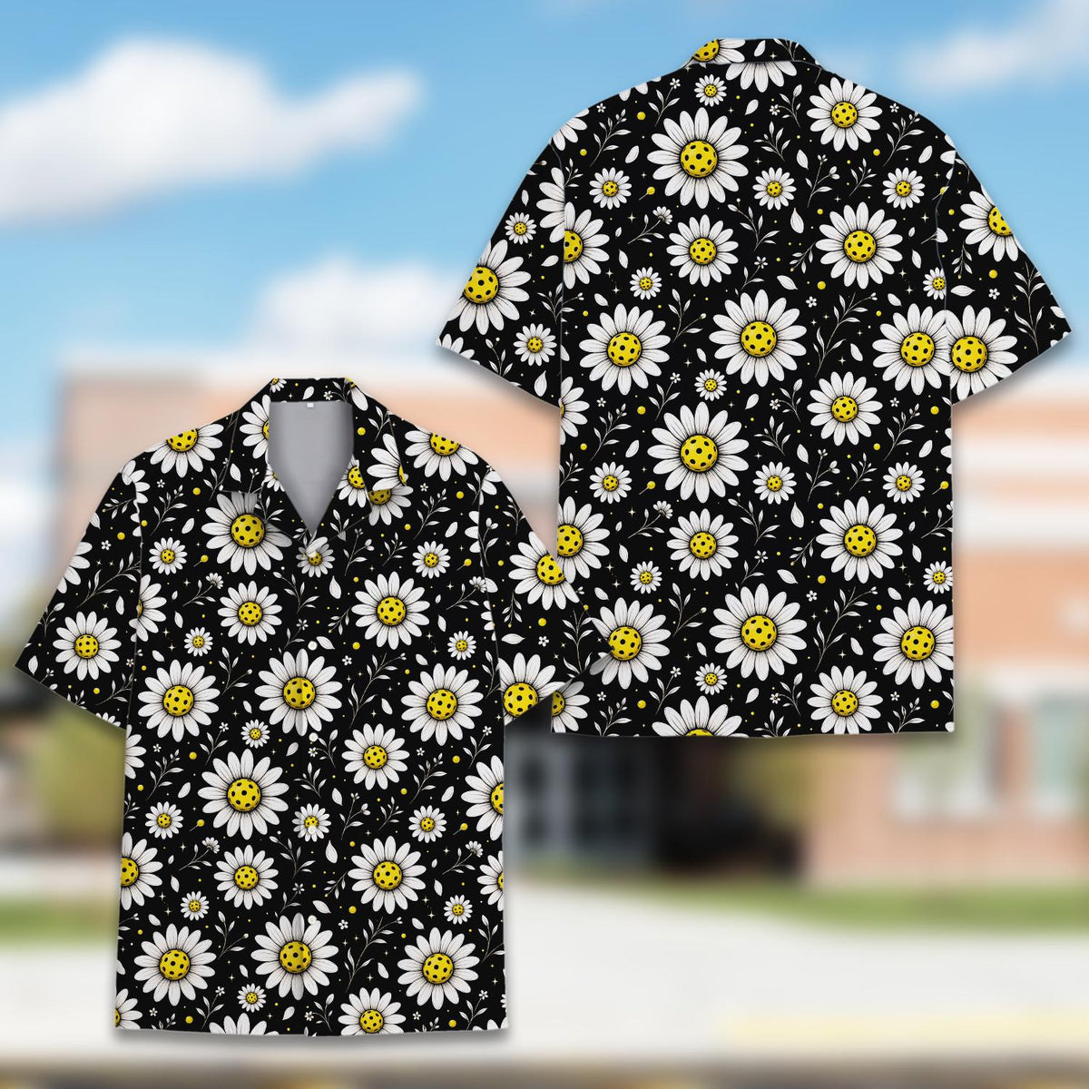 Daisy Pickleball Floral Sports Tournament – Hawaiian Shirt