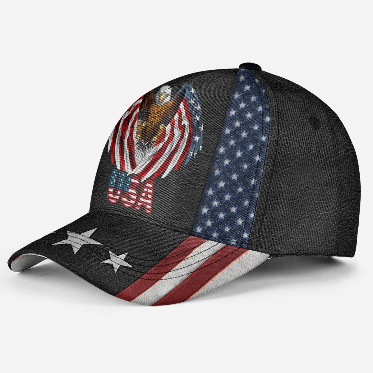 Proud USA Eagle Leather Pattern – Classic Cap