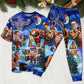 Christmas Merry Christmas Santa Stronger - Pajamas Short Sleeve - Owls Matrix LTD