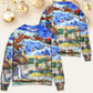 Lighthouse Christmas Santa Through The Storm – Sweater - Ugly Christmas Sweater