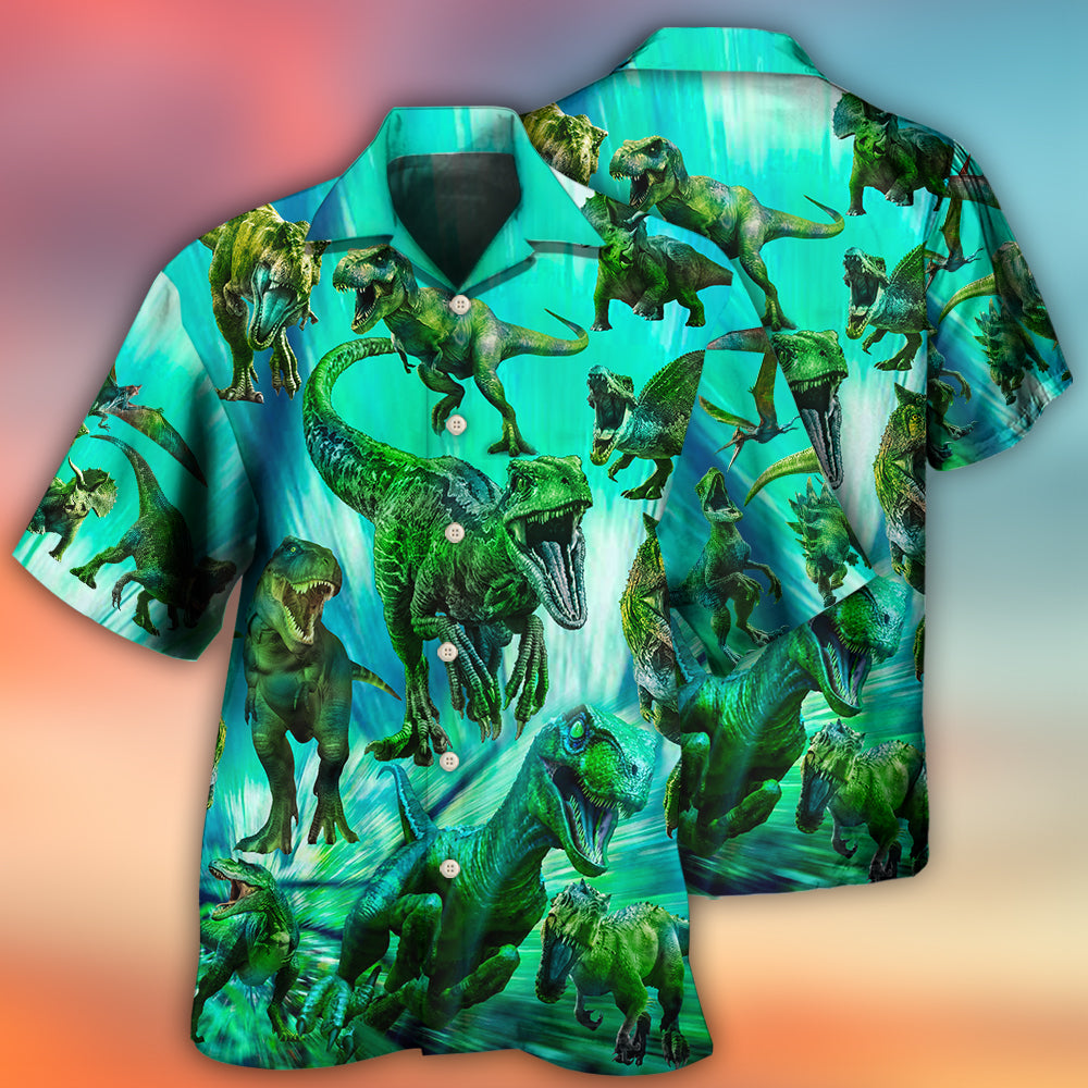 Dinosaur Running Dynamic Cool Art – Hawaiian Shirt