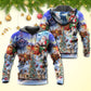 Christmas Reindeer Gift Glow Art – 3D Hoodie