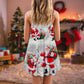 Santa Always With You – Women's Summer Sleeveless V-Neck Camisole Dress