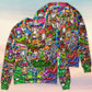 Hippie Mushroom Music Life Art – Sweater - Ugly Christmas Sweater