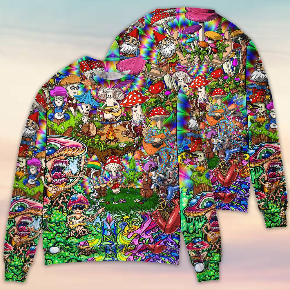 Hippie Mushroom Music Life Art – Sweater - Ugly Christmas Sweater