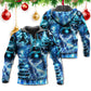 Christmas Deer Snowman Tree Glow Art – 3D Hoodie