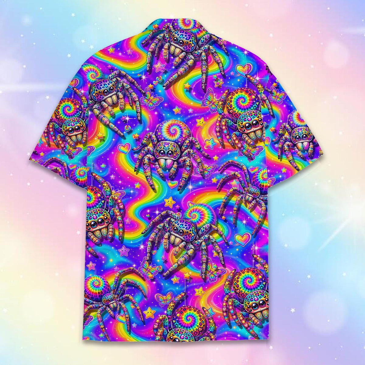 Psychedelic Spider Rainbow Tie Dye Cute Bug – Hawaiian Shirt