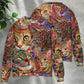 Colorful Cat Art Lover Style – Sweater - Ugly Christmas Sweater