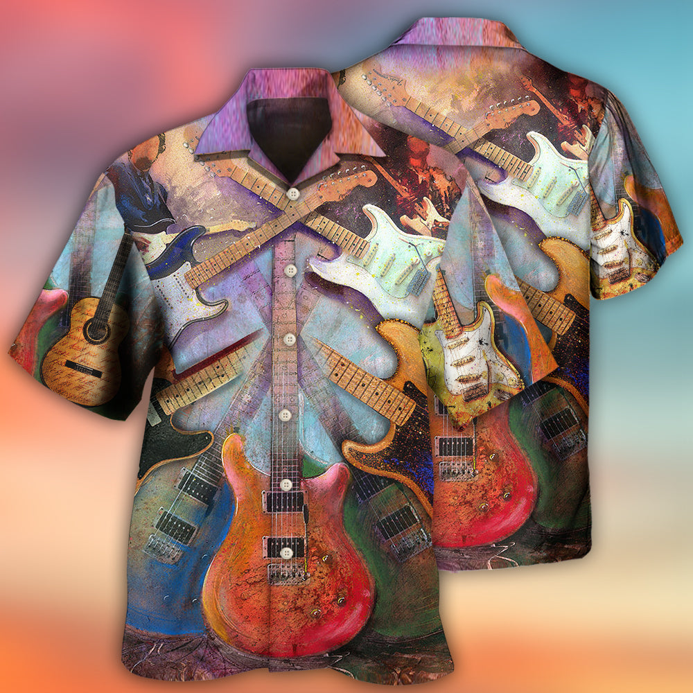 Abstract Colorful Guitar Music Lover – Hawaiian Shirt