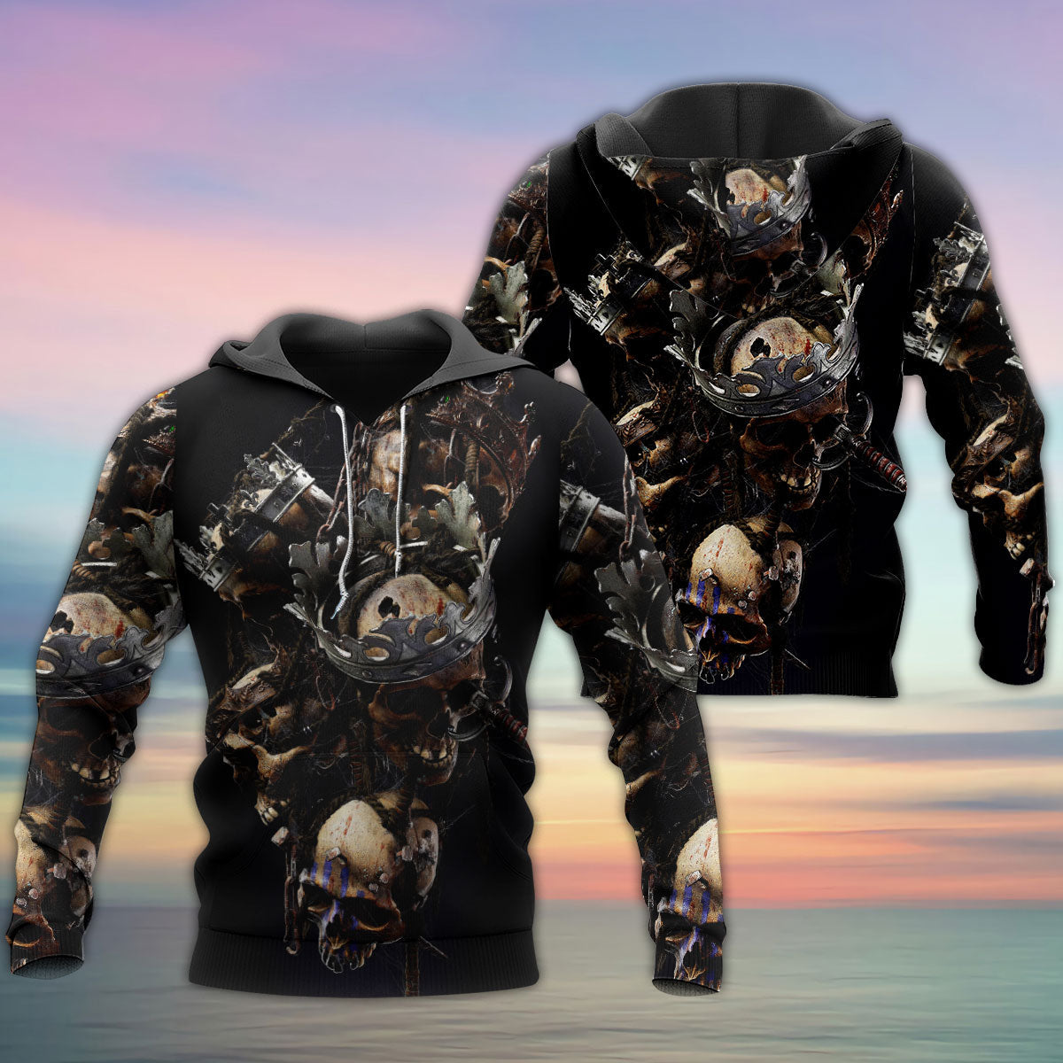 Skull King Forever Quote Art – 3D Hoodie