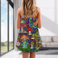 Hippie Mushroom Peace Lover – Women's Summer Sleeveless V-Neck Camisole Dress