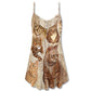If You Dont Like Cats Quote – Women's Summer Sleeveless V-Neck Camisole Dress