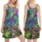 Hippie Forever Young Spirit – Women's Summer Sleeveless V-Neck Camisole Dress