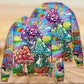 Hippie Colorful Mushroom Happy Life – Sweater - Ugly Christmas Sweater