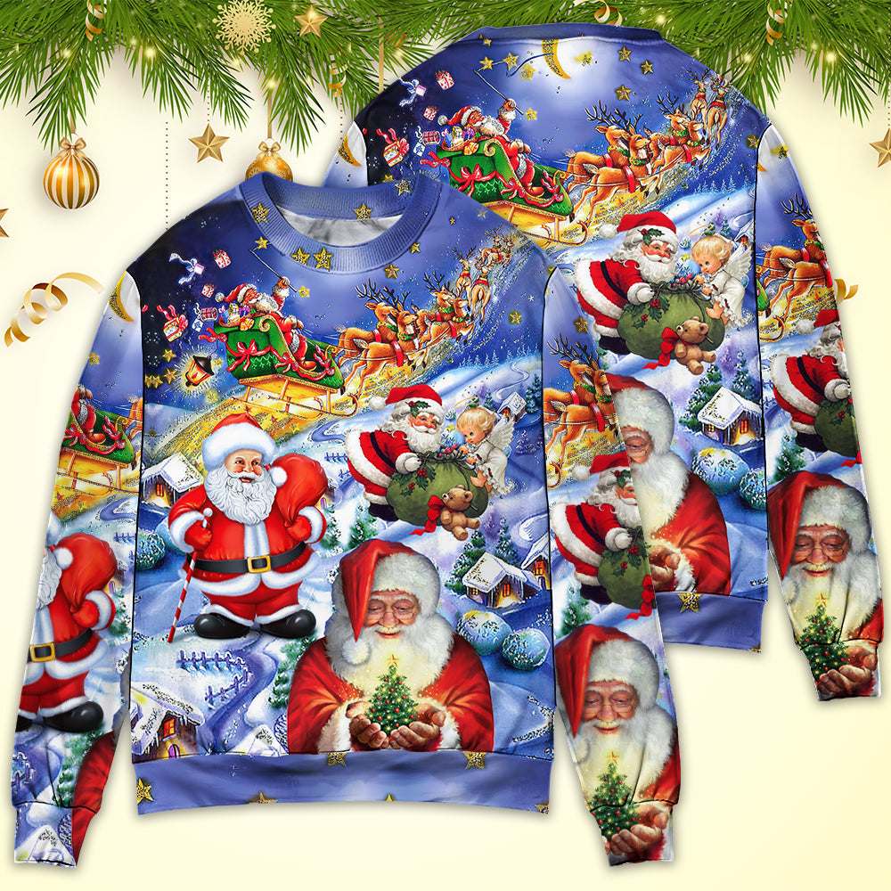 Christmas Funny Santa Happy Xmas Is Coming – Sweater - Ugly Christmas Sweater