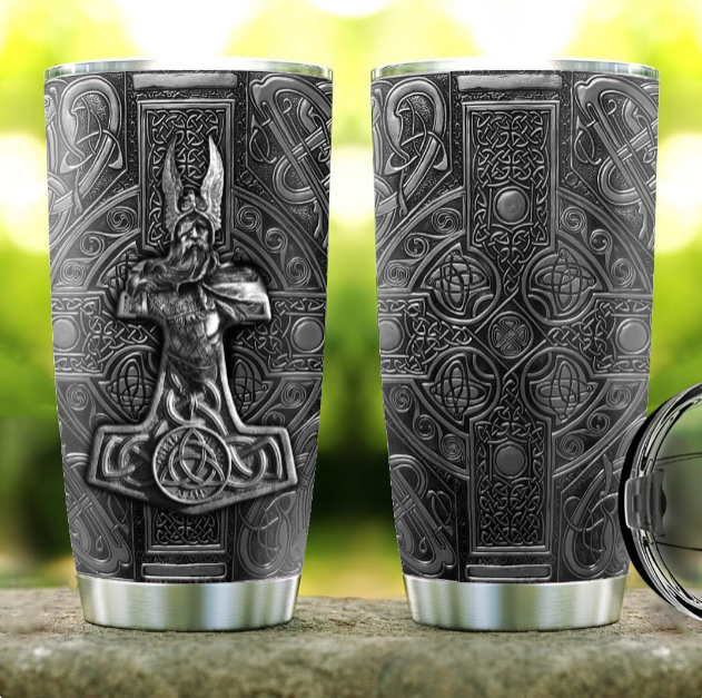 Viking Warrior Personalized 20 Oz Tumbler For Daily Coffee Tea Water Travel And Gift Ideas