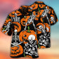 Halloween Skeleton Pumpkin Scary Night - Hawaiian Shirt