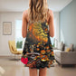 Halloween Skull Dark Night – Women's Summer Sleeveless V-Neck Camisole Dress