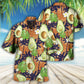 Avocado And Tropical Flowers Fun Art – Hawaiian Shirt