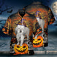 Happy Halloween Dog And Pumpkin Cute Art - Hawaiian Shirt