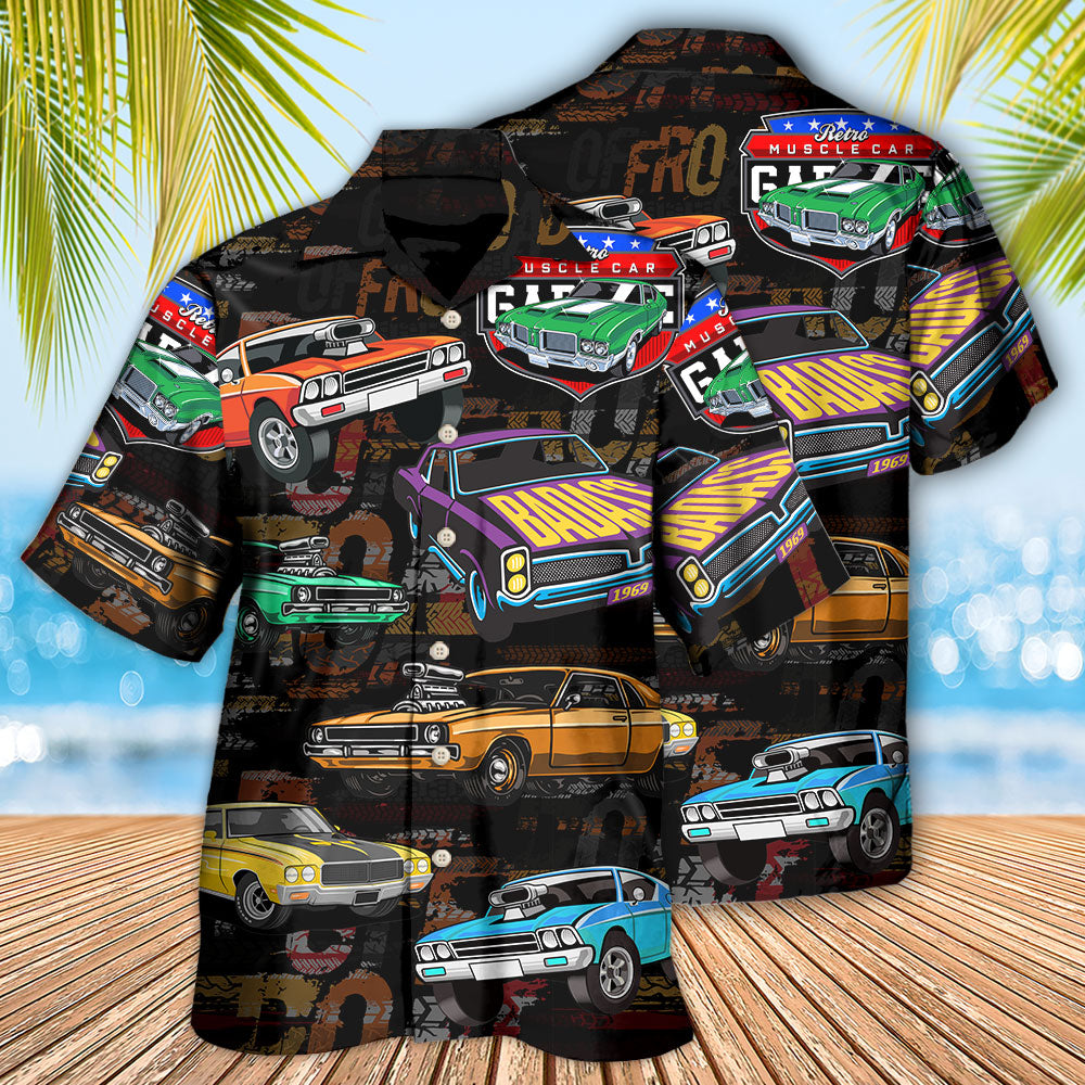 Muscle Car Speed Racing Road - Hawaiian Shirt